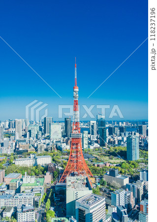 東京タワーのある東京都市風景 118237196