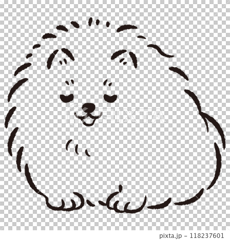 一隻狗鞠躬的手繪插圖 一隻狗鞠躬的手繪插圖 118237601