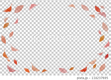 Fallen leaves frame Autumn image White background Transparent Fallen leaves frame Autumn image White background Transparent 118237695