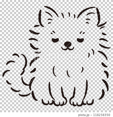 おじぎをしている犬の手描きイラスト おじぎをしている犬の手描きイラスト 118238350