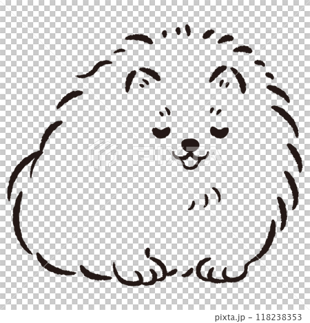 おじぎをしている犬の手描きイラスト 118238353