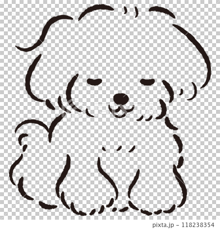 一隻狗鞠躬的手繪插圖 118238354