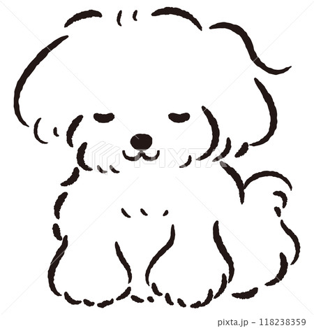 おじぎをしている犬の手描きイラスト 118238359
