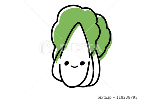 かわいい白菜のイラスト かわいい白菜のイラスト 118238795