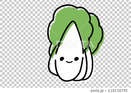 かわいい白菜のイラスト かわいい白菜のイラスト 118238795