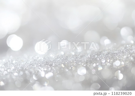 abstract white bokeh background with blurred light. Generative AI. abstract white bokeh background with blurred light. Generative AI. 118239020
