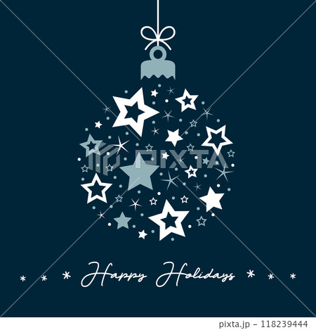 christmas ball with stars and glitter pattern vector illustration christmas ball with stars and glitter pattern vector illustration 118239444