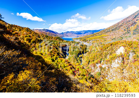 栃木県・奥日光　 明智平から望む秋の絶景 118239593