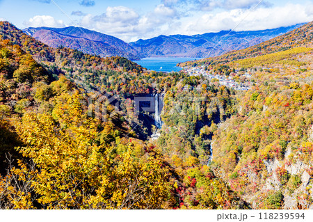 栃木県・奥日光 明智平から望む秋の絶景 栃木県・奥日光 明智平から望む秋の絶景 118239594