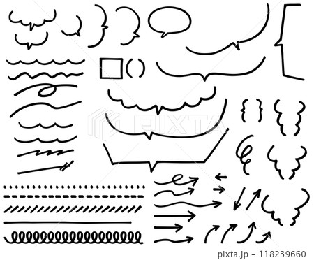中字マーカーで書いたあしらいセット 118239660