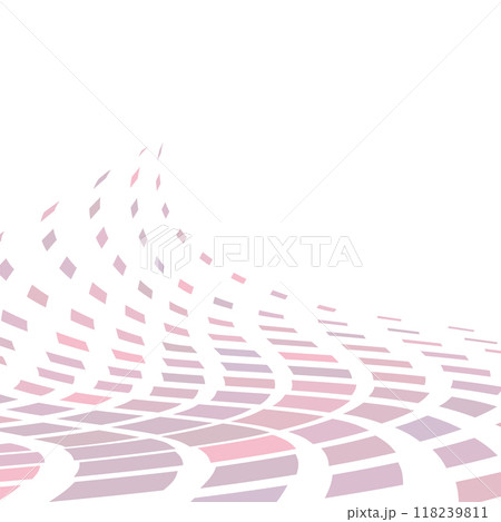 A template of deformed geometric shapes. Graphic design idea for background, brochure cover, poster, banner or booklet. Creative layout of prints, postcards, interior compositions and decorative 118239811