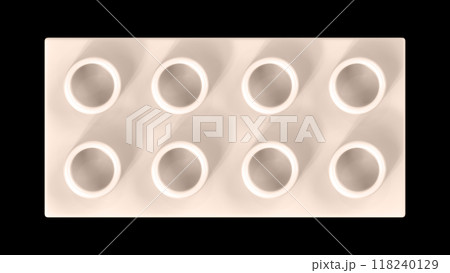 Champagne Pink Lego Block Isolated on a Black Background. Close Up View of a Plastic Children Game Brick for Constructors, Top View. High Quality 3D Rendering with a Work Path. 8K Ultra HD, 7680x4320 Champagne Pink Lego Block Isolated on a Black Background. Close Up View of a Plastic Children Game Brick for Constructors, Top View. High Quality 3D Rendering with a Work Path. 8K Ultra HD, 7680x4320 118240129