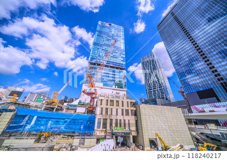 日本の東京都市景観 山手線が…さよなら渋谷駅西口…そして、渋谷駅西口上空施設新築計画始動！…＝11日 118240217