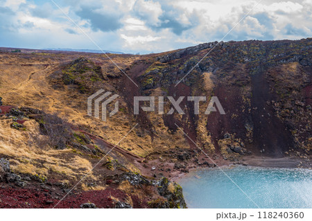 Serenity of Kerid Crater, Iceland. 118240360