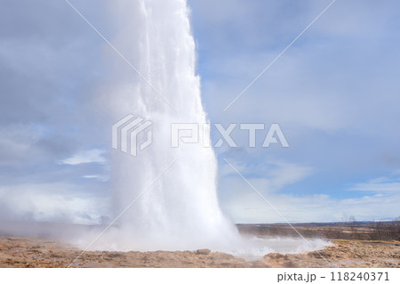Geyser eruption: a wonder of nature. Geyser eruption: a wonder of nature. 118240371