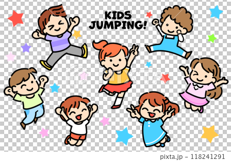 快樂跳躍的孩子們 118241291