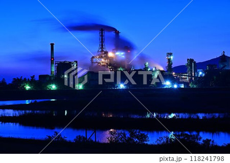 王子製紙米子工場の夜景 王子製紙米子工場の夜景 118241798
