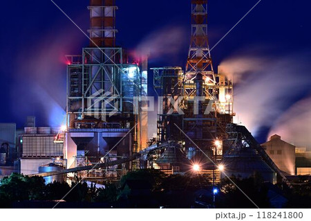 王子製紙米子工場の夜景 王子製紙米子工場の夜景 118241800
