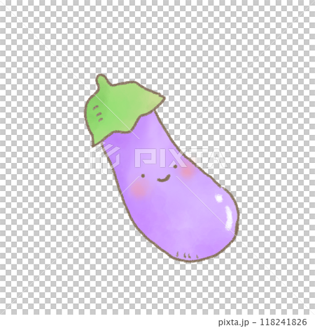 A simple illustration of a purple eggplant 118241826