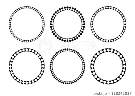 Radial Geometric Circle Patterns for Round Frames. Design Elements Set. Radial Geometric Circle Patterns for Round Frames. Design Elements Set. 118241837