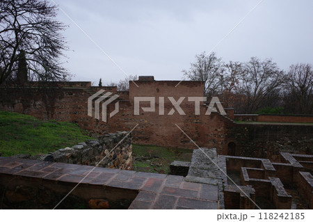 アルハンブラ宮殿の敷地内に残る建築物の跡 118242185