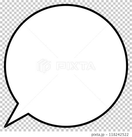 一個簡單的講話泡泡的插圖 一個簡單的講話泡泡的插圖 118242522
