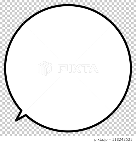 一個簡單的講話泡泡的插圖 一個簡單的講話泡泡的插圖 118242523