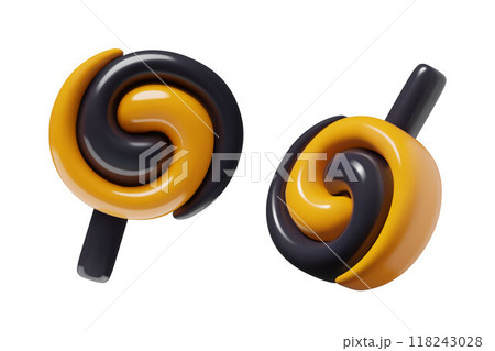 Halloween swirl lollypop 3d vector icon in a cute minimal style trick or treat children candy Halloween swirl lollypop 3d vector icon in a cute minimal style trick or treat children candy 118243028