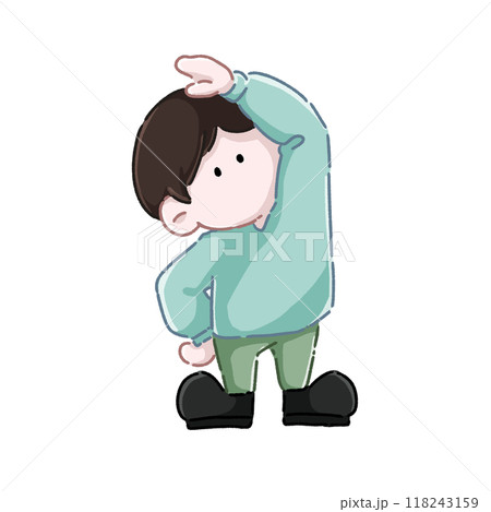 体操をしている男性 118243159