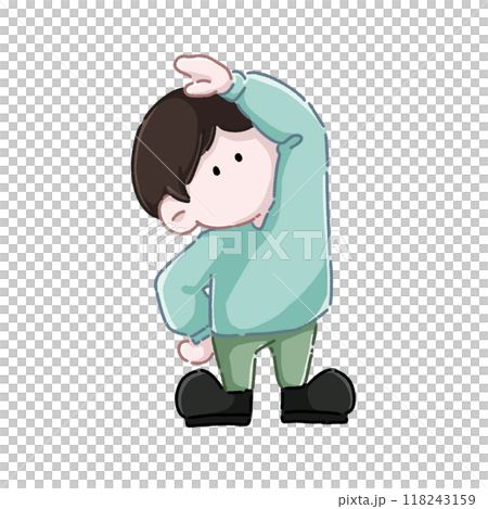 体操をしている男性 118243159