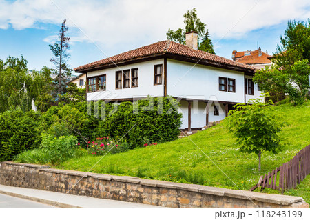Belogradchik, Bulgaria town scenery with old houses and street view Belogradchik, Bulgaria town scenery with old houses and street view 118243199