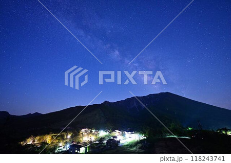 豪円山のろし台からの大山と天の川 豪円山のろし台からの大山と天の川 118243741