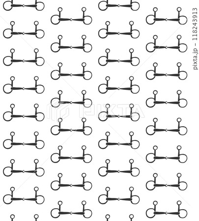 Vector seamless pattern of horse equestrian bit 118243913