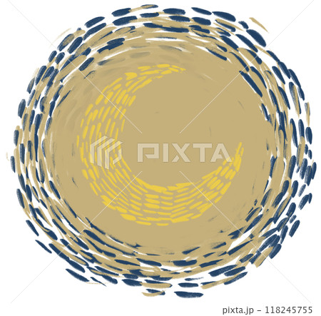 Starry night moon illustration hand painting modern style vincent van gogh inspire stars and crescent moon 118245755