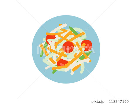 タイ料理の、ソムタムのアイコンのイラスト タイ料理の、ソムタムのアイコンのイラスト 118247199