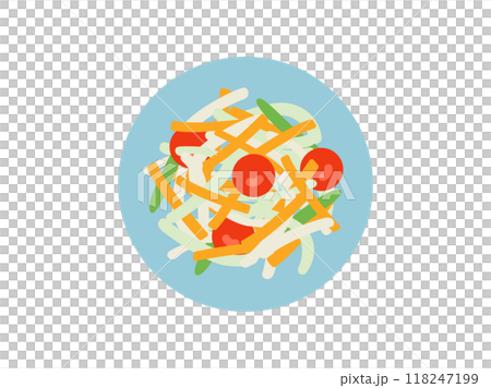 タイ料理の、ソムタムのアイコンのイラスト タイ料理の、ソムタムのアイコンのイラスト 118247199