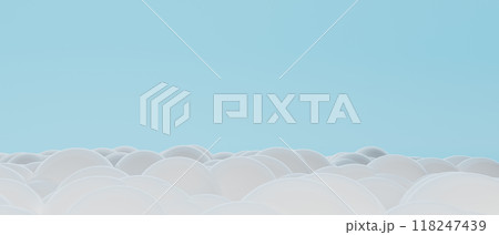A blue sky with white clouds, 3d render 118247439