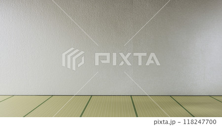 Standard Empty room japan and tatami mat floor. 3D rendering 118247700