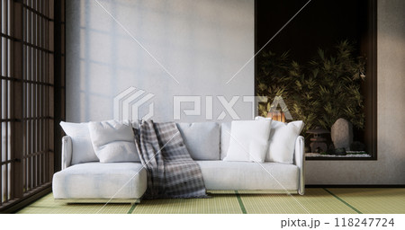 sofa armchair minimalist design muji style.3D rendering 118247724