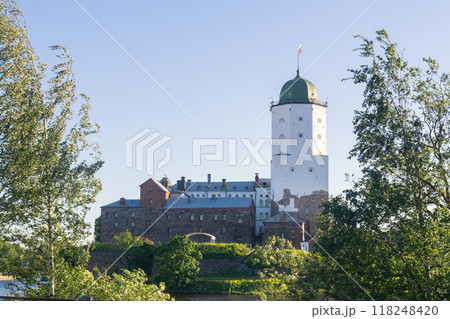 view of the 13th century castle in Vyborg, Russia view of the 13th century castle in Vyborg, Russia 118248420