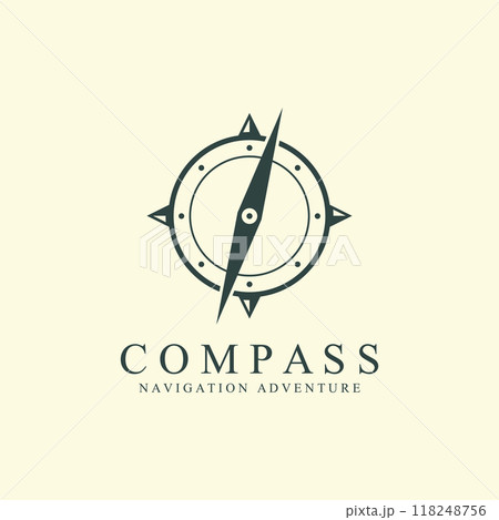 compass logo and symbol with vector concept illustration template 118248756