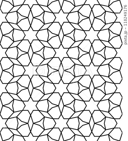 Islamic background with traditional style arabic. Seamless pattern for card, background, fabric or abstract design. Muslim ornament. 118249176