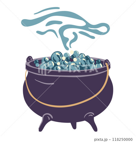 Witch black cauldron, magic pot with potion. Vector steel cauldron with boiling magical brew or steaming slime. Wizard, evil sorceress or magician tool, cartoon teapot with poison. Witch black cauldron, magic pot with potion. Vector steel cauldron with boiling magical brew or steaming slime. Wizard, evil sorceress or magician tool, cartoon teapot with poison. 118250000