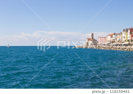 Piran medieval town view, Slovenia Piran medieval town view, Slovenia 118250481