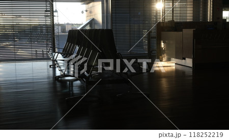 Empty departure lounge in airport. 118252219