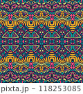 Geometric doodle mosaic colorful abstract decorative vector seamless ornamental pattern. 118253085
