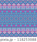 Abstract aztec style seamless pattern. Geometric festive colorful grunge ethnic tribal surface design 118253088