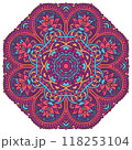 Vector seamless pattern Aztec Colorful ethnic tribal geometric psychedelic folkloric style print. Mandala art. 118253104