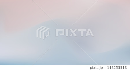 Light pale blue, gray and pink colors vector mesh gradient background. Abstract calm and tranquil digital watercolor dusk sky concept for spring dawn design, winter cloudscape, banner, surface 118253518