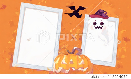 カワイイおばけのハロウィンフレーム 118254072